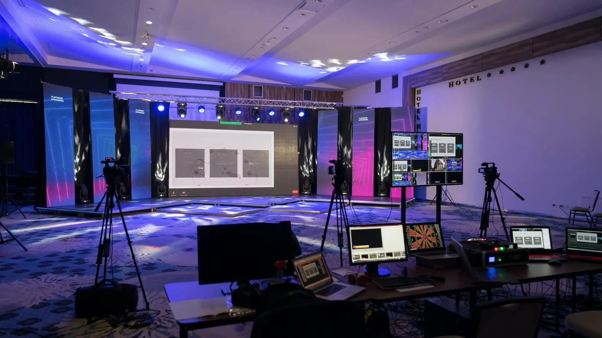 Control room screens showing live production workflows and agency audit criteria for multi-platform streaming in Pakistan.
