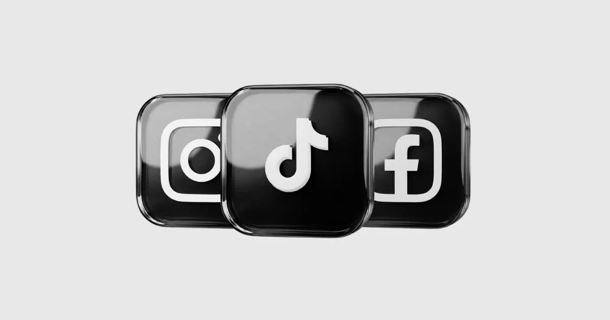 Facebook, Instagram, and TikTok app icons side by side representing the platform choice Pakistani businesses face